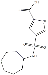 4-[(cycloheptylamino)sulfonyl]-1H-pyrrole-2-carboxylic acid Struktur