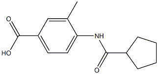 4-[(cyclopentylcarbonyl)amino]-3-methylbenzoic acid Struktur