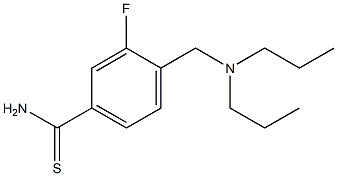 4-[(dipropylamino)methyl]-3-fluorobenzene-1-carbothioamide Struktur