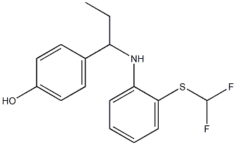 4-[1-({2-[(difluoromethyl)sulfanyl]phenyl}amino)propyl]phenol Struktur