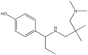 4-[1-({2-[(dimethylamino)methyl]-2-methylpropyl}amino)propyl]phenol Struktur