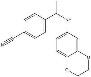 4-[1-(2,3-dihydro-1,4-benzodioxin-6-ylamino)ethyl]benzonitrile Struktur