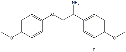 4-[1-amino-2-(4-methoxyphenoxy)ethyl]-2-fluoro-1-methoxybenzene Struktur