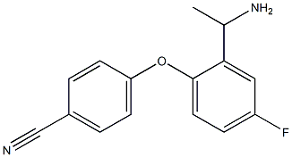 4-[2-(1-aminoethyl)-4-fluorophenoxy]benzonitrile Struktur