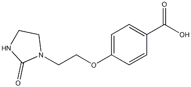 4-[2-(2-oxoimidazolidin-1-yl)ethoxy]benzoic acid Struktur