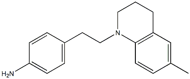 4-[2-(6-methyl-1,2,3,4-tetrahydroquinolin-1-yl)ethyl]aniline Struktur