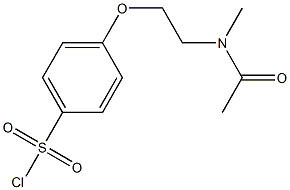 4-[2-(N-methylacetamido)ethoxy]benzene-1-sulfonyl chloride Struktur