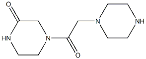 4-[2-(piperazin-1-yl)acetyl]piperazin-2-one Struktur