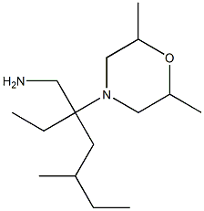 4-[3-(aminomethyl)-5-methylheptan-3-yl]-2,6-dimethylmorpholine Struktur