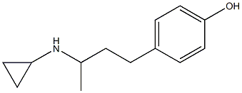 4-[3-(cyclopropylamino)butyl]phenol Struktur