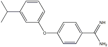 4-[3-(propan-2-yl)phenoxy]benzene-1-carboximidamide Struktur