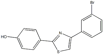 4-[4-(3-bromophenyl)-1,3-thiazol-2-yl]phenol Struktur