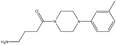 4-[4-(3-methylphenyl)piperazin-1-yl]-4-oxobutan-1-amine Struktur