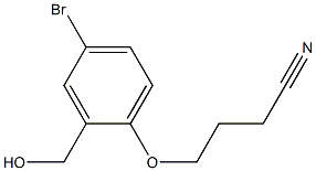 4-[4-bromo-2-(hydroxymethyl)phenoxy]butanenitrile Struktur