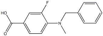 4-[benzyl(methyl)amino]-3-fluorobenzoic acid Struktur