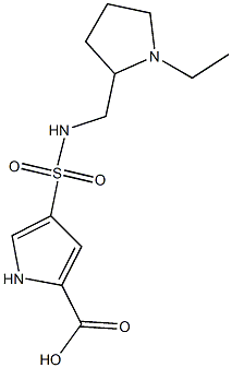 4-{[(1-ethylpyrrolidin-2-yl)methyl]sulfamoyl}-1H-pyrrole-2-carboxylic acid Struktur