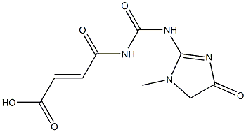 4-{[(1-methyl-4-oxo-4,5-dihydro-1H-imidazol-2-yl)carbamoyl]amino}-4-oxobut-2-enoic acid Struktur