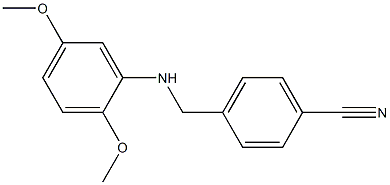 4-{[(2,5-dimethoxyphenyl)amino]methyl}benzonitrile Struktur