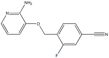 4-{[(2-aminopyridin-3-yl)oxy]methyl}-3-fluorobenzonitrile Struktur