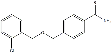 4-{[(2-chlorobenzyl)oxy]methyl}benzenecarbothioamide Struktur