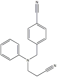 4-{[(2-cyanoethyl)(phenyl)amino]methyl}benzonitrile Struktur