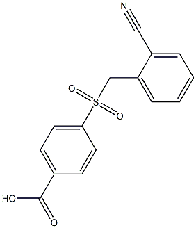 4-{[(2-cyanophenyl)methane]sulfonyl}benzoic acid Struktur