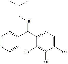 4-{[(2-methylpropyl)amino](phenyl)methyl}benzene-1,2,3-triol Struktur