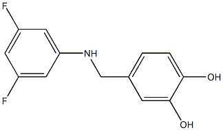 4-{[(3,5-difluorophenyl)amino]methyl}benzene-1,2-diol Struktur