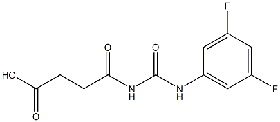 4-{[(3,5-difluorophenyl)carbamoyl]amino}-4-oxobutanoic acid Struktur