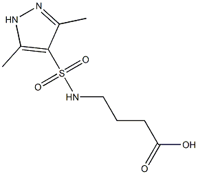 4-{[(3,5-dimethyl-1H-pyrazol-4-yl)sulfonyl]amino}butanoic acid Struktur