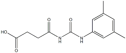 4-{[(3,5-dimethylphenyl)carbamoyl]amino}-4-oxobutanoic acid Struktur