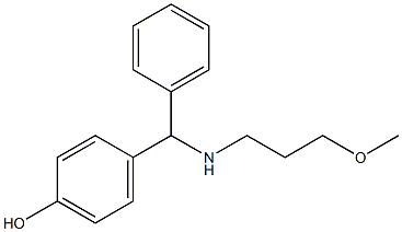 4-{[(3-methoxypropyl)amino](phenyl)methyl}phenol Struktur