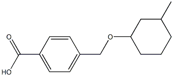 4-{[(3-methylcyclohexyl)oxy]methyl}benzoic acid Struktur