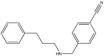 4-{[(3-phenylpropyl)amino]methyl}benzonitrile Struktur