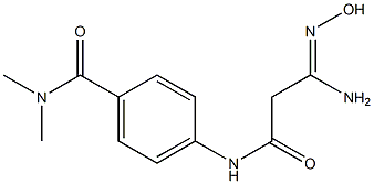 4-{[(3Z)-3-amino-3-(hydroxyimino)propanoyl]amino}-N,N-dimethylbenzamide Struktur