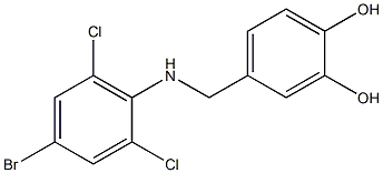 4-{[(4-bromo-2,6-dichlorophenyl)amino]methyl}benzene-1,2-diol Struktur