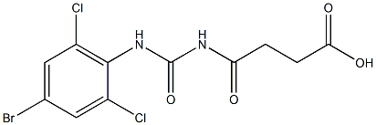 4-{[(4-bromo-2,6-dichlorophenyl)carbamoyl]amino}-4-oxobutanoic acid Struktur