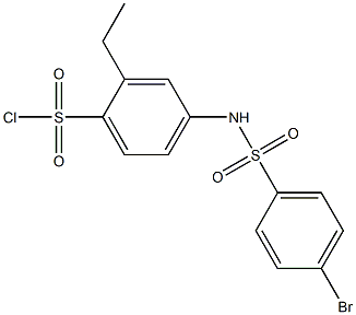 4-{[(4-bromophenyl)sulfonyl]amino}-2-ethylbenzenesulfonyl chloride Struktur