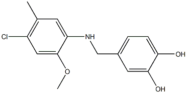 4-{[(4-chloro-2-methoxy-5-methylphenyl)amino]methyl}benzene-1,2-diol Struktur