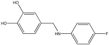 4-{[(4-fluorophenyl)amino]methyl}benzene-1,2-diol Struktur