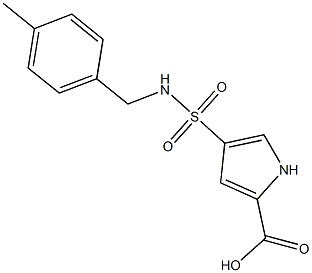 4-{[(4-methylbenzyl)amino]sulfonyl}-1H-pyrrole-2-carboxylic acid Struktur