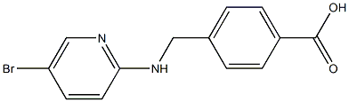 4-{[(5-bromopyridin-2-yl)amino]methyl}benzoic acid Struktur