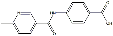 4-{[(6-methylpyridin-3-yl)carbonyl]amino}benzoic acid Struktur