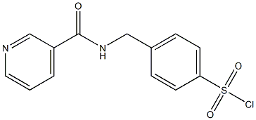 4-{[(pyridin-3-ylcarbonyl)amino]methyl}benzenesulfonyl chloride Struktur