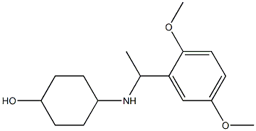 4-{[1-(2,5-dimethoxyphenyl)ethyl]amino}cyclohexan-1-ol Struktur