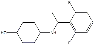 4-{[1-(2,6-difluorophenyl)ethyl]amino}cyclohexan-1-ol Struktur