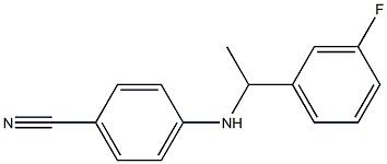 4-{[1-(3-fluorophenyl)ethyl]amino}benzonitrile Struktur