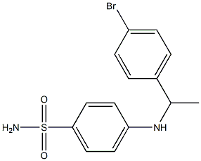 4-{[1-(4-bromophenyl)ethyl]amino}benzene-1-sulfonamide Struktur