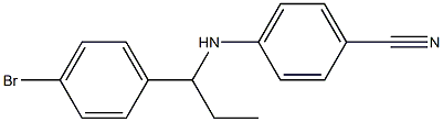 4-{[1-(4-bromophenyl)propyl]amino}benzonitrile Struktur