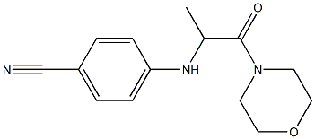 4-{[1-(morpholin-4-yl)-1-oxopropan-2-yl]amino}benzonitrile Struktur